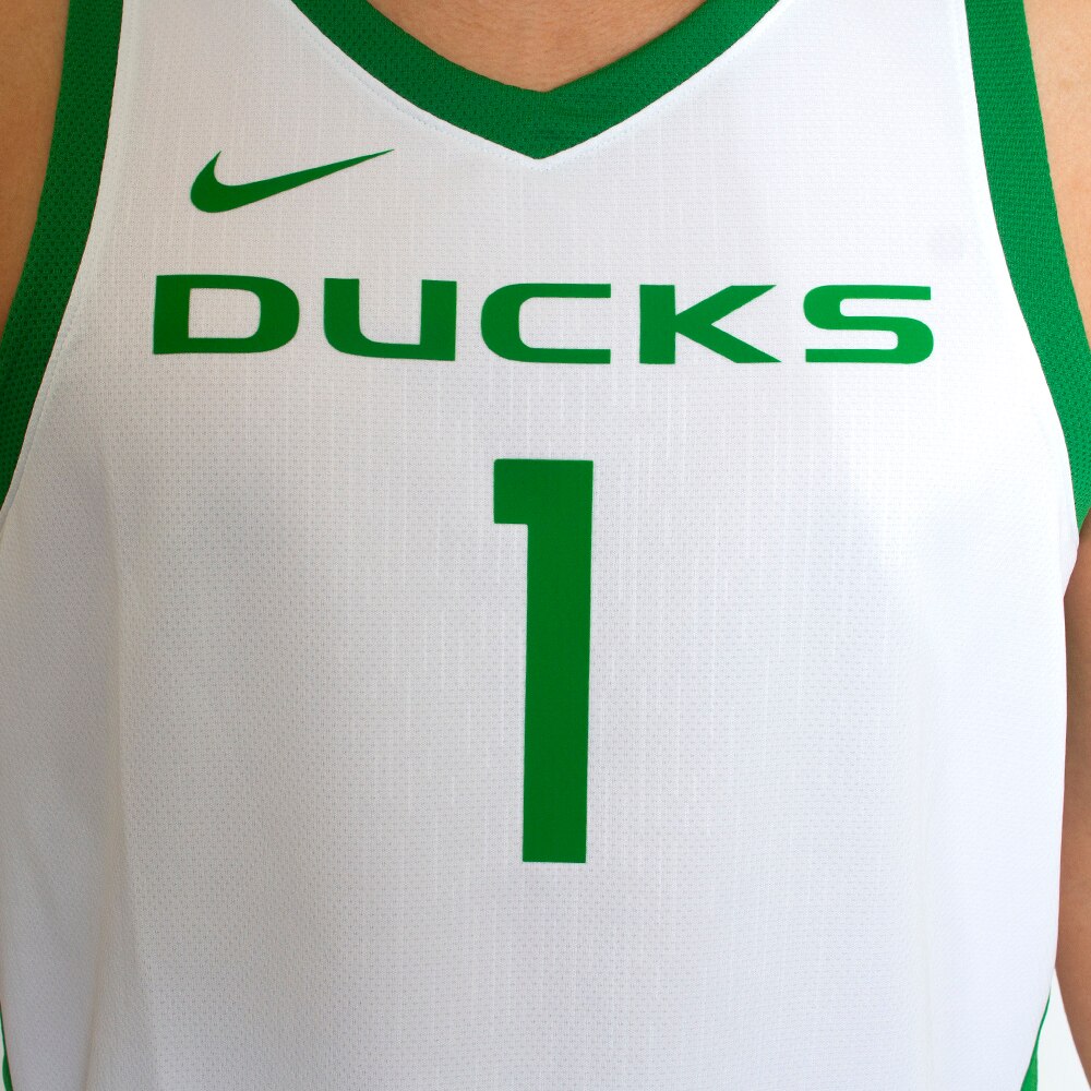 Ducks, Nike, White, Jerseys, Performance/Dri-FIT, Men, Basketball, 618736